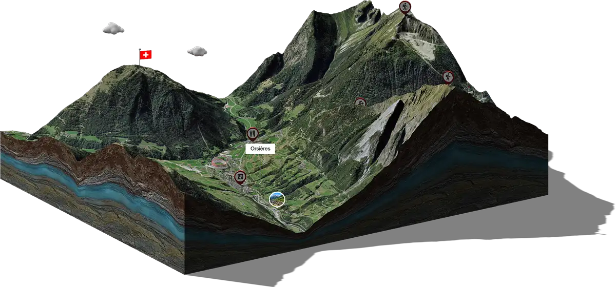 Beautifully detailed and interactive 3D map showing real-world terrain, elevation profiling, and custom styling.